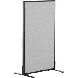 Interion Freestanding Office Partition Panel, 24-1/4"W x 42"H, Gray