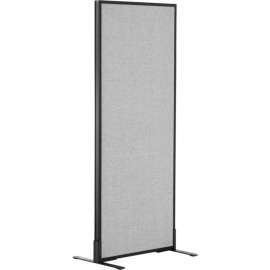 Interion Freestanding Office Partition Panel, 24-1/4"W x 60"H, Gray