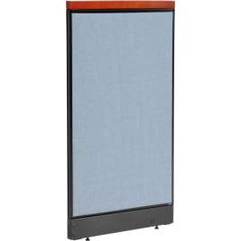 Interion Deluxe Office Partition Panel with Pass Thru Cable, 24-1/4"W x 47-1/2"H, Blue