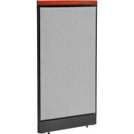 Interion Deluxe Office Partition Panel with Pass Thru Cable, 24-1/4"W x 47-1/2"H, Gray