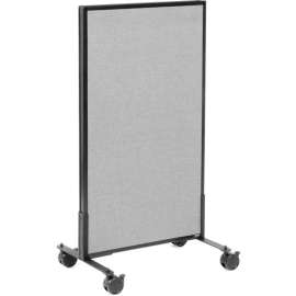Interion Mobile Office Partition Panel, 24-1/4"W x 45"H, Gray