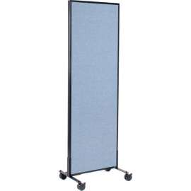 Interion Mobile Office Partition Panel, 24-1/4"W x 75"H, Blue