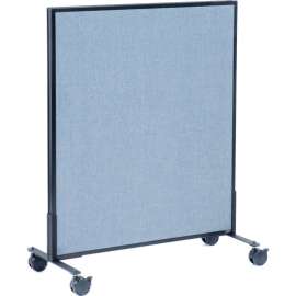 Interion Mobile Office Partition Panel, 36-1/4"W x 45"H, Blue