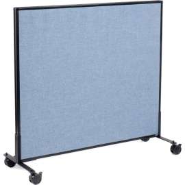 Interion Mobile Office Partition Panel, 48-1/4"W x 45"H, Blue