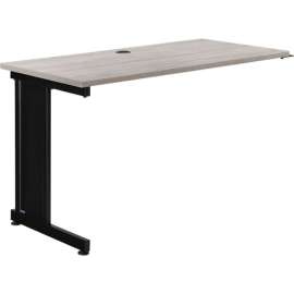 Interion 48"W Left Handed Return Table - Rustic Gray