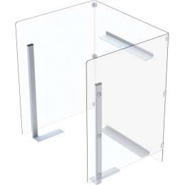 Global Industrial Clear Plastic Protective Shield For Mobile Computer PC Cart 695436
