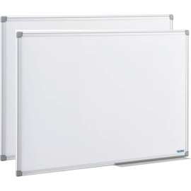 Global Industrial Melamine Dry Erase Whiteboard - 36 x 24 - Double Sided - Pack of 2