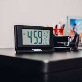 Global Industrial; Digital Alarm Clock with Indoor Temperature and Humidity Display