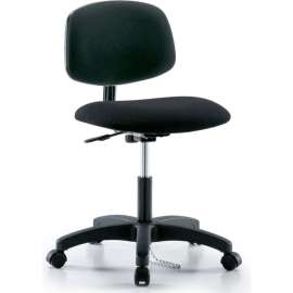 Interion ESD Chair With Mid Back, Fabric, Black