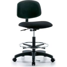 Interion ESD Stool - Fabric - Black