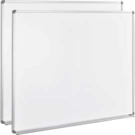 Global Industrial Magnetic Whiteboard - 60 x 48 - Steel Surface - Pack of 2