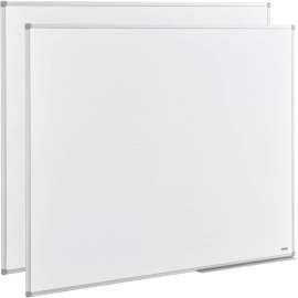 Global Industrial Melamine Dry Erase Whiteboard - 60 x48 - Double Sided 2 Pack