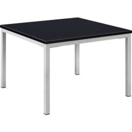 Wood End Table with Steel Frame - 24" x 24" - Black