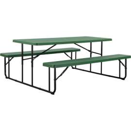 Global Industrial 6' Folding Plastic Picnic Table, Green