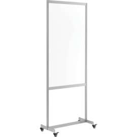 Clear Mobile Divider, Acrylic, 30"W x 75"H