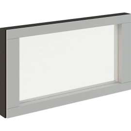 Interion Modular Partition Stacking Panel with Glass, 30"W x 16"H