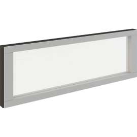 Interion Modular Partition Stacking Panel with Glass, 48"W x 16"H