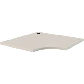 Interion Modular Partition Corner Worksurface, 36"W x 24"D, White Ash