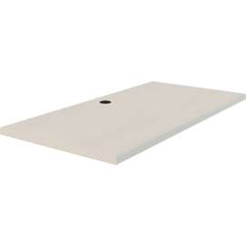 Interion Modular Partition Desktop, 48"W x 24"D, White Ash