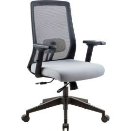Interion Mesh Task Chair with Seat Slider, Fabric, Gray