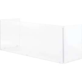 Interion Tri-Fold Acrylic Desk Shield, 58"W x 20"D x 24"H, Clear