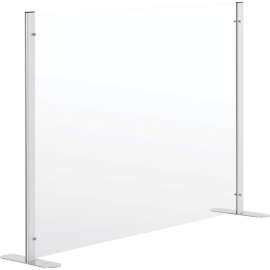 Interion Acrylic Cashier Shield, 48"L x 36"H, Clear