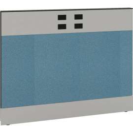 Interion Modular Partition Base Panel with Desktop Raceway Power, 48"W x 38"H, Blue