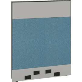 Interion Modular Partition Base Panel with Baseline Raceway Power, 30"W x 38"H, Blue