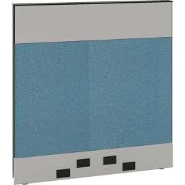 Interion Modular Partition Base Panel with Baseline Raceway Power, 36"W x 38"H, Blue
