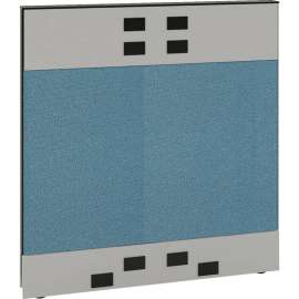 Interion Modular Partition Base Panel with Desktop & Baseline Raceway Power, 36"W x 38"H, Blue