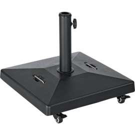 Global Industrial Concrete Umbrella Base with Wheels, 80 lb., Black