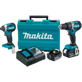 Makita XT269M Brushless Combination Kit, Battery Included, 18 V, 2-Tool, Lithium-Ion Battery