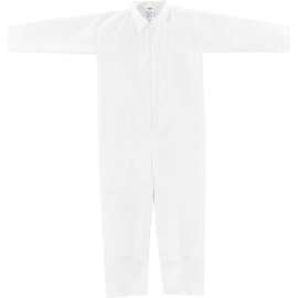 Global Industrial; Disposable Microporous Coverall, Open Wrists/Ankles, White, Large, 25/Case