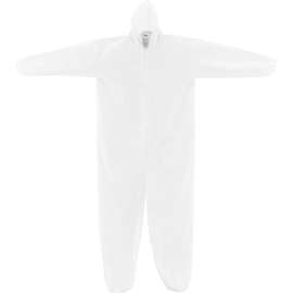 Global Industrial Disposable Microporous Coverall Elastic Hood White 3XL 25/Case