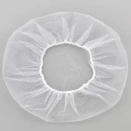 Global Industrial Nylon Hairnet, 24", Honeycomb, White, 100/Bag