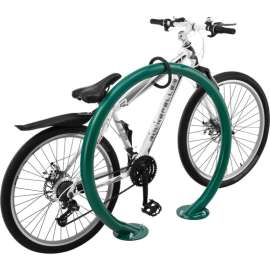 Global Industrial Circle Bike Rack, 2 Bike Capacity, Flange Mount, Green