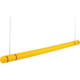 Global Industrial Clearance Bar, 104" to 120" L, Yellow With Red Tape, HDPE