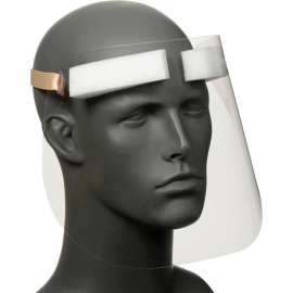 Disposable Face Shield, Polycarbonate, .03mm Thick, Elastic Strap