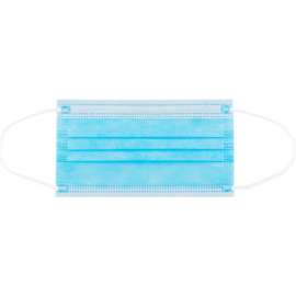 Disposable 3-Ply Face Mask, Adult Size, Individually Packed, 50/Box