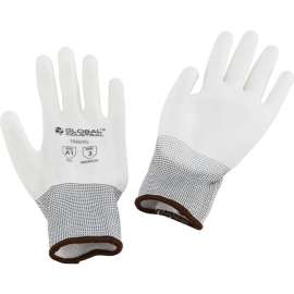 Global Industrial Flat Polyurethane Coated Gloves, White, Large