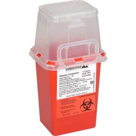 Oakridge Products 1.5 Quart Sharps Container Tall Lid, Red