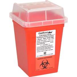 Oakridge Products 1 Quart Sharp Container w/ Slide Lid, Red
