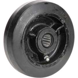 Global Industrial 5" x 1-1/2" Mold-On Rubber Wheel - Axle Size 3/4"