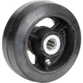Global Industrial; 5" x 2" Mold-On Rubber Wheel - Axle Size 5/8"
