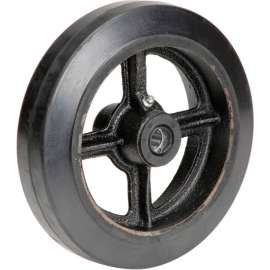Global Industrial 8" x 2" Mold-On Rubber Wheel - Axle Size 5/8"