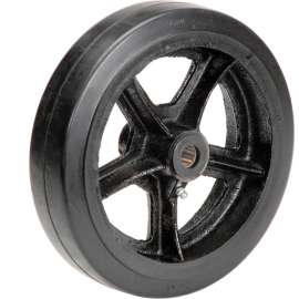 Global Industrial; 10" x 2-1/2" Mold-On Rubber Wheel - Axle Size 3/4"