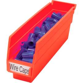 Akro-Mils Plastic Nesting Storage Shelf Bin 30110 - 2-3/4"W x 11-5/8"D x 4"H Red
