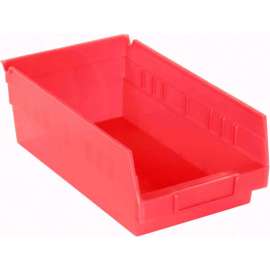 Akro-Mils Plastic Nesting Storage Shelf Bin 30130 - 6-5/8"W x 11-5/8"D x 4"D Red