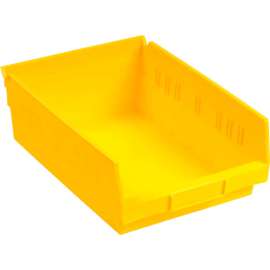 Akro-Mils Plastic Nesting Storage Shelf Bin 30184 - 8-3/8"W x 23-5/8"D x 4"H Yellow