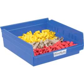 Akro-Mils Plastic Nesting Storage Shelf Bin 30170 - 11-1/8"W x 11-5/8"D x 4"H Blue